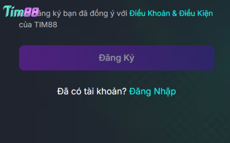 Nhấn vào nút đăng ký để hoàn tất quy trình